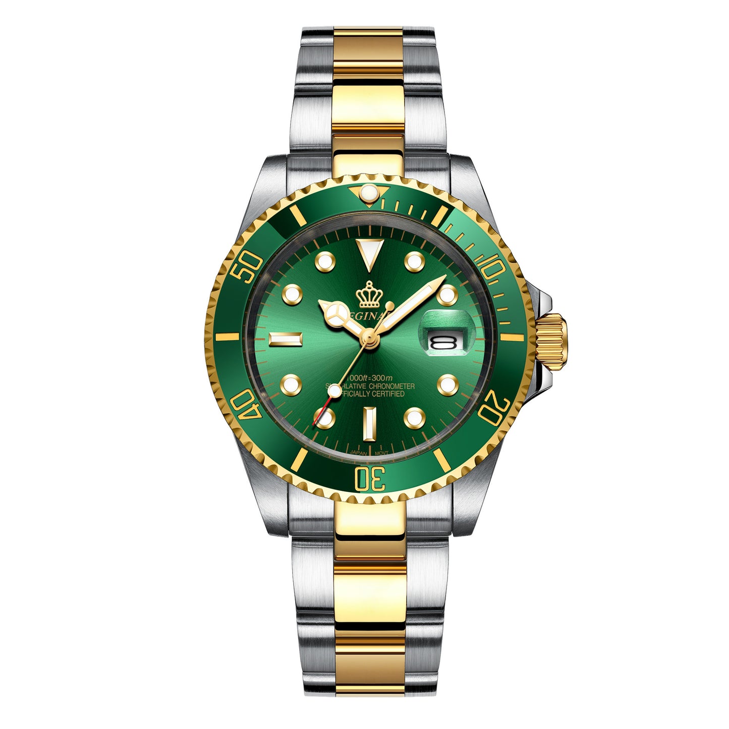 Business Casual Men&#039;s Watch Waterproof Student Trend Fashion Watch Calendar Green Water Ghost Round Quartz Watch Wholesale